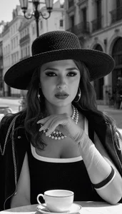 AndreaPink2024 Black and White Pic 9