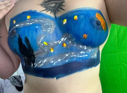 Isa_reelのMy special painting show for you, inspiration Bob Ross March 7. 🧡🧡🧡の 4枚の写真