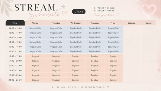 BogduziDolls ✨Stream schedule✨ Pic