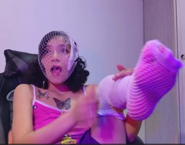 MalikaNoor mesh stockings Pic 4