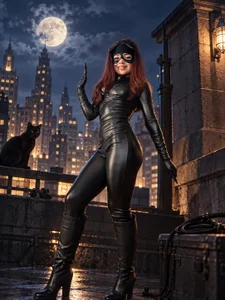 amelia_rousse26 🐈‍⬛🖤 Amelia's Midnight Purr – The Naughty Catwoman 💋🔥 Pic 4