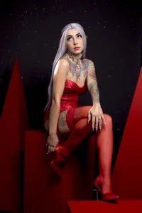 Evangelyne_1 Shinny red girl Pic 8