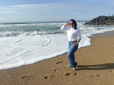 veronika_naughty Ocean in France near from Spain in Biarritz Foto 9