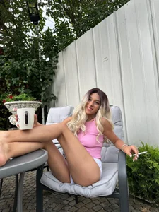 SophieWang Chilling on the patio Pic