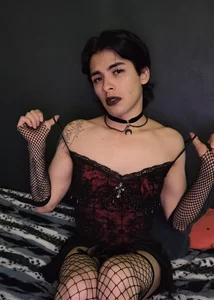 GothKitty_Eros's GothKitty Femboy Sex Photo 1