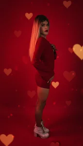 Sky_Rivers Elegance in Red Poză