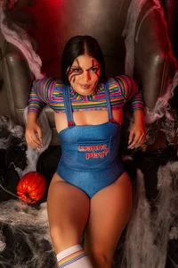 Hailey-Fox Sexy Chucky Halloween🕸️🎃👻  5টি ছবি