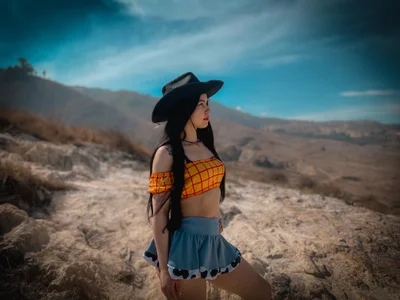 Alysrousmar A cow girl in the mountains🐴 slika 4