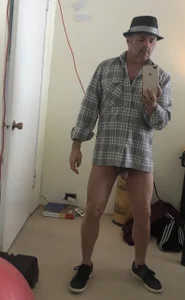 hotdadbod Messing Around with My Husbands Flannel Shirt Foto