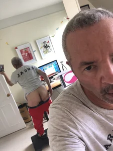 hotdadbod Sexy morning--Red robe and hat Pic