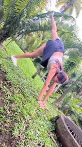 stefany_bro Stretching... but warming up more than just the muscles 😏🌿 Pic 5