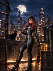 amelia_rousse26 🐈‍⬛🖤 Amelia's Midnight Purr – The Naughty Catwoman 💋🔥 Pic 3