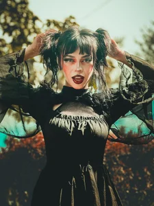 Kitty_arts's 🎀🌚 like a tim burton doll that came out of hell to a halloween party 🎃🔥 Sex Photo 2