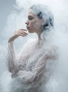 _luna_fox_ Elegant photo session in feathers✨ Foto