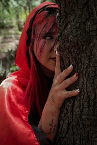 ashlyrey-1's Little Red Riding Hood is ready for a hot adventure 🔥🎃😈 Sex Photo 1