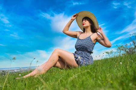 NicoleMun In a blue dress💙 사진 7