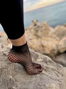 Dina-Light's BLACK FISHNET SOCKS Sex Photo 2