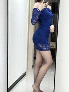 Miss-apple 蓝色包臀裙 사진