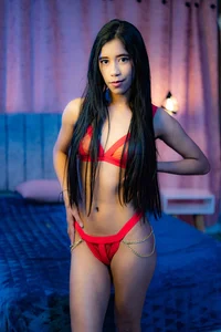 Connie_Bell In red lingerie Pic 3