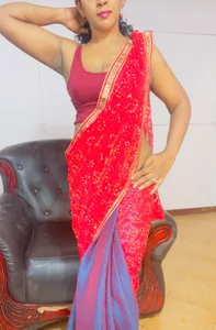 naughtyjaanu Red hot Saree зображення 9