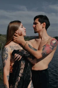 Miley_and_Michael A walk by the lake Foto 2