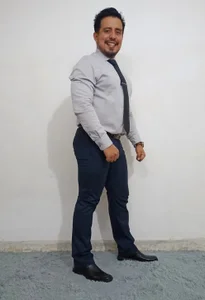 KalethBigDick Shirt gray and navy blue pants Poză 3