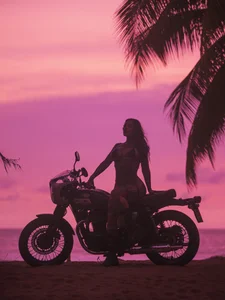 darkinkedbabe beach motorbike shoot Pic 3