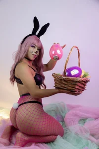 AndreaVelasco 🖤🐰 A sweet... and dangerous Easter with your naughty bunny and her candy eggs 🖤🐰 Pic 5
