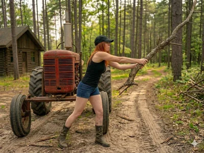 Onlyniki Outside on my tractor Billede 7