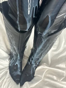 OliviaWin's leather pants and boots Sex Photo 3