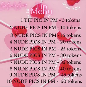 lolalovelylover Nude Pics Tip Menu Pic