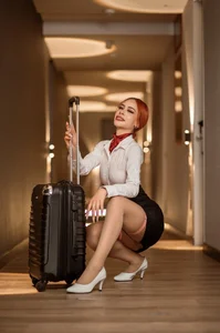 ScarlettRusso1 ready to come on board with me?✈️👩🏻‍✈️ Billede 6