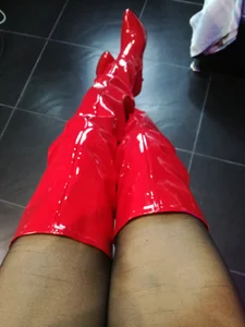 NicoleDiamondss ❤️❣️New red latex boots❣️❤️  6 снимка