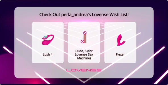 perlabeautiful List of desire lovense mm https://www.lovense.com/wish-list/qy9iz9r Foto