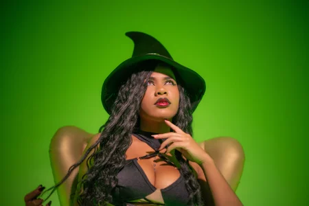 Jade_Thonson1 Sultry dark witch ready to cast her spell on you… my curves are your potion, my gaze your downfall. Pic 5