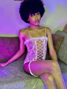 NaomiSaenz_ Bunny Naughty ♥ Lingerie, pantyhose, ebony, curly, latina, tall, skinny, thin, trans, bigass slika 5