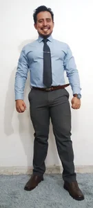 KalethBigDick Shirt cadete blue and gray pants Poză 2