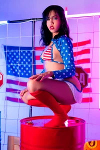 MiaKarsson 🦅 Independence Day Red, White & Blue Tease 🦅 Pic