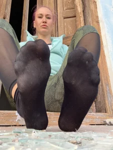 Dina-Light's Black nylon socks Sex Photo 5
