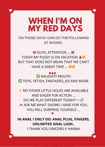 HannaPretthy 🩸when I'm on my red days 🩸 Pic