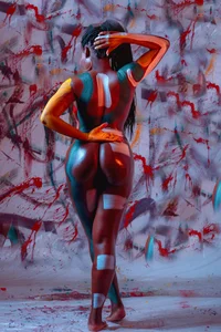 Liz_ortega30 my sexy body in paint Foto 2