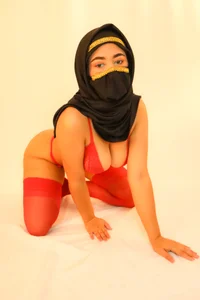 azzahara069 sexy red lingerie Pic 4