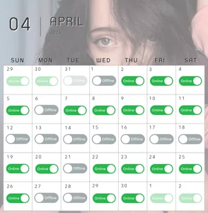 miuri_miySchedule for April图片
