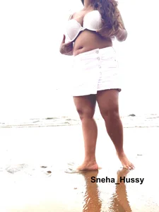 sneha_hussy White Cheeky Bikini Pic 9