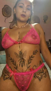 AnaisColly1 Lencería Rosa (TRASPARENTE) Pic 5