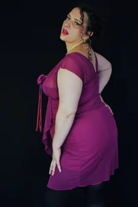 Aleja_Gonzales Casual Purple Gambar