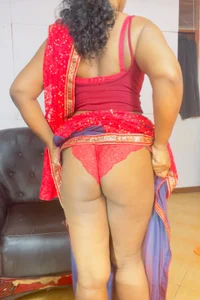 naughtyjaanu Red hot Saree зображення 6