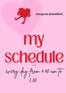 Maidi_ my schedule Pic