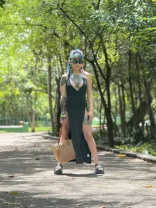 AlissaPeachx Vacation trip - Mai shiranui poses Pic 2