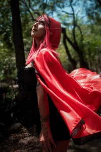 ashlyrey-1's Little Red Riding Hood is ready for a hot adventure 🔥🎃😈 Sex Photo 5